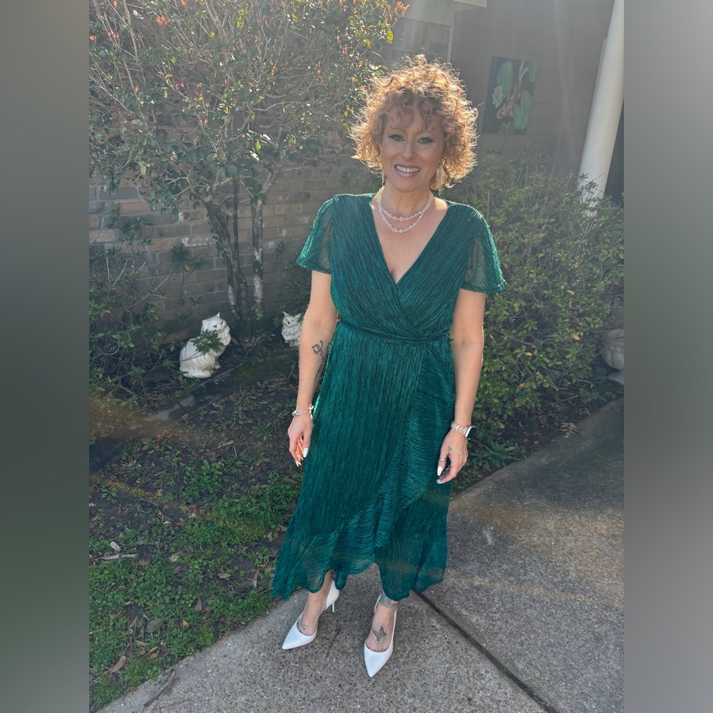 Shiny Greeb Dress